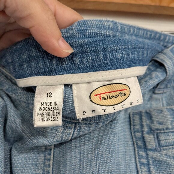 Talbots Y2K Light Wash Denim Skirt Size 12 - Picture 2 of 3